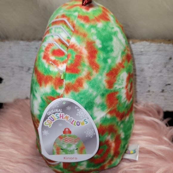 Squishmallow 10” Kinara Christmas Ornament Red Green Tie Dye Holiday New W/ Tags - Picture 8 of 13